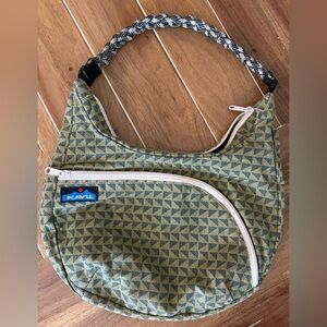 Kavu Green and Black Patterned Satchel